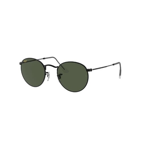 Ray-Ban RB3447 919931-53 Round Metal Black / Green Classic G-15 Lenses