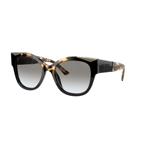Prada PR02WS 01M0A7-54 Black and Medium Havana / Grey Gradient Lenses