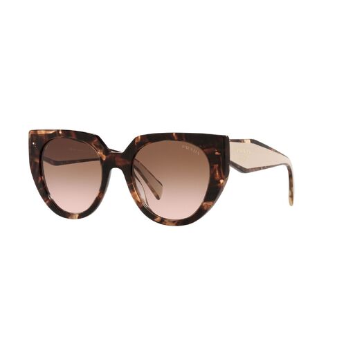 Prada PR14WSF 01R0A6-53 Caramel Tortoise & Powder / Brown Gradient Lenses