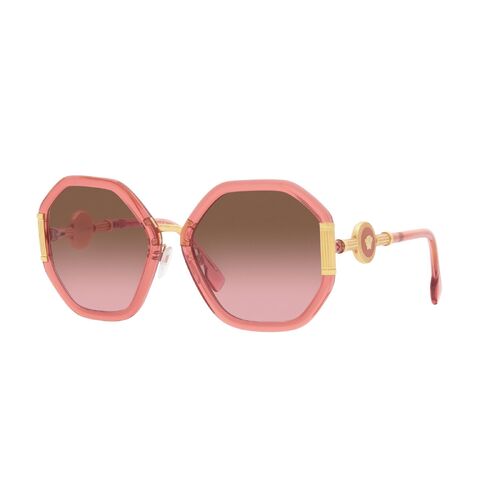 Versace VE4413 532214-60 Transparent Pink / Pink Gradient Brown Lenses