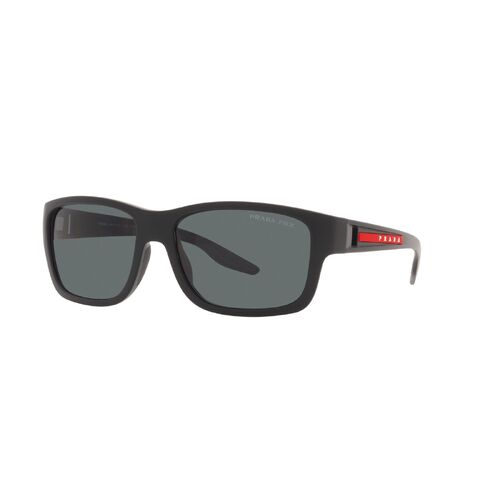 Prada Linea Rossa PS01WS DG002G-59 Black Rubber / Dark Grey Polarised Lenses