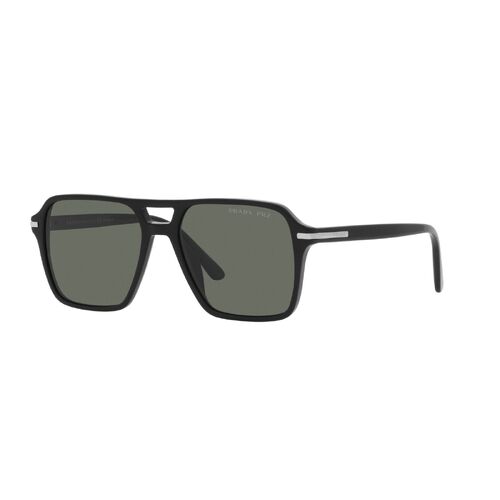 Prada PR20YS 1AB03R-55 Black / Green Polarised Lenses