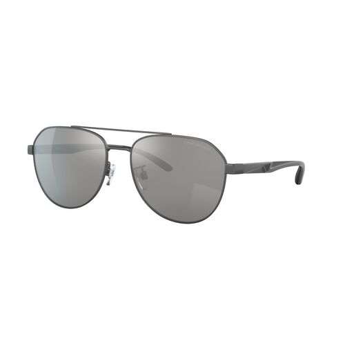 Emporio Armani EA2129D 3003Z3-59 Matte Gunmetal / Grey Mirror Silver Polarised Lenses