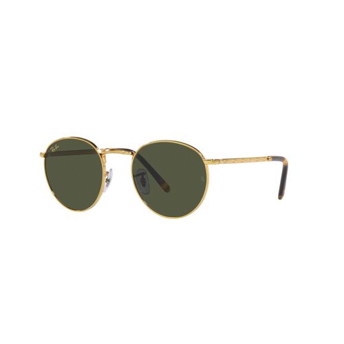 Ray-Ban RB3637 919631-50 New Round Gold / Green Lenses