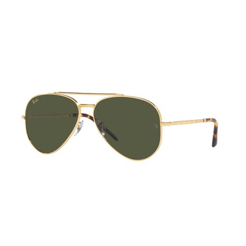 Ray-Ban RB3625 919631-62 New Aviator Gold / Green Lenses