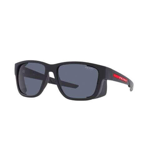 Prada Linea Rossa PS07WS DG009R-59 Black Rubber / Blue Lenses