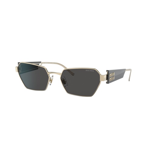 Miu Miu MU53WS ZVN5S0-58 Pale Gold / Dark Grey Lenses