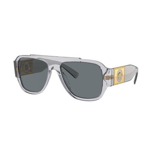 Versace VE4436U 530580-57 Transparent Grey / Dark Blue Lenses
