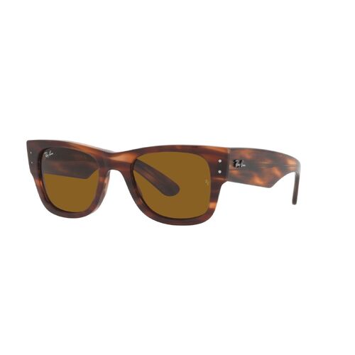 Ray-Ban RB0840S 954/33-51 Mega Wayfarer Striped Havana / Brown Lenses