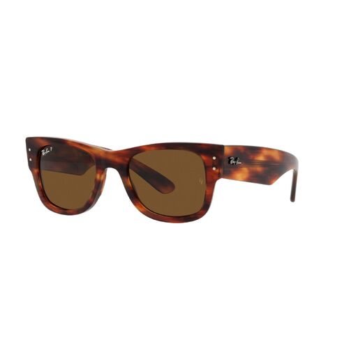 Ray-Ban RB0840S 954/57-51 Mega Wayfarer Striped Havana / Brown Polarised Lenses