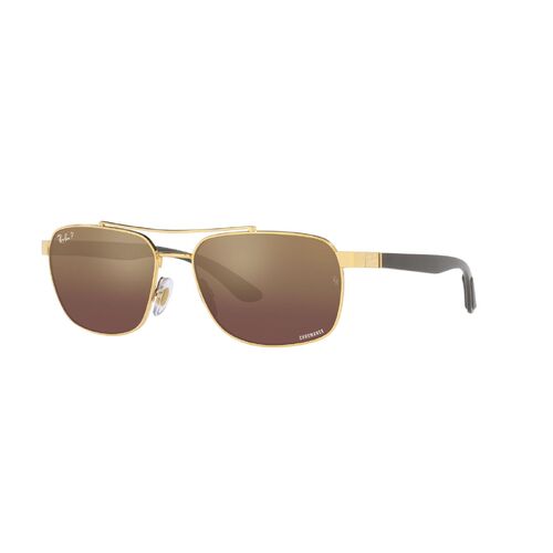 Ray-Ban RB3701 001/6B-59 Arista / Purple Mirror Gold Gradient Polarised Lenses