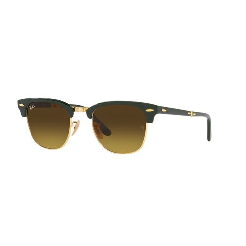 Ray-Ban RB2176 136885-51 Clubmaster Folding Green On Arista / Brown Gradient Lenses