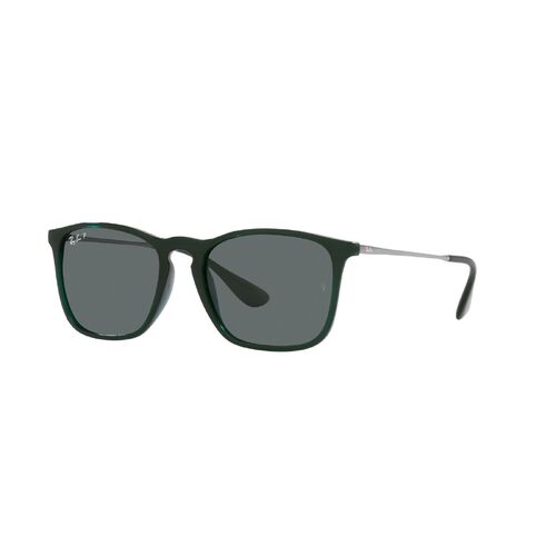 Ray-Ban RB4187 666381-54 Chris Transparent Green / Dark Grey Polarised Lenses