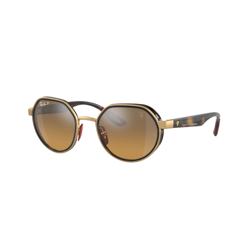 Ray-Ban RB3703M F076A2-51 Scuderia Ferrari Collection Gold / Grey Brown Polarised Lenses