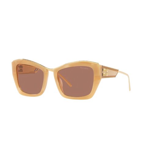 Miu Miu MU02YS 17H1P1-55 Beige / Dark Brown Lenses