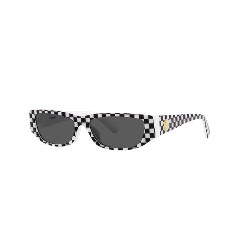 Versace Kids VK4002U 540187-50 White w Black Chess / Dark Grey Lenses