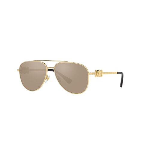 Versace Kids VK2002 10025A-52 Gold / Brown Mirror Gold Lenses