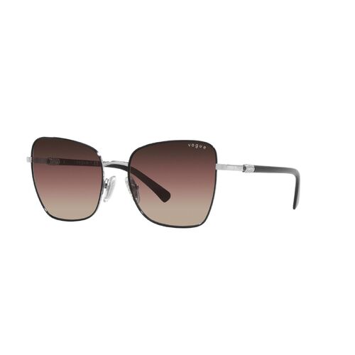 Vogue VO4277SB 352/E2-56 Top Black w Silver / Brown Gradient Purple Gradient Black Lenses