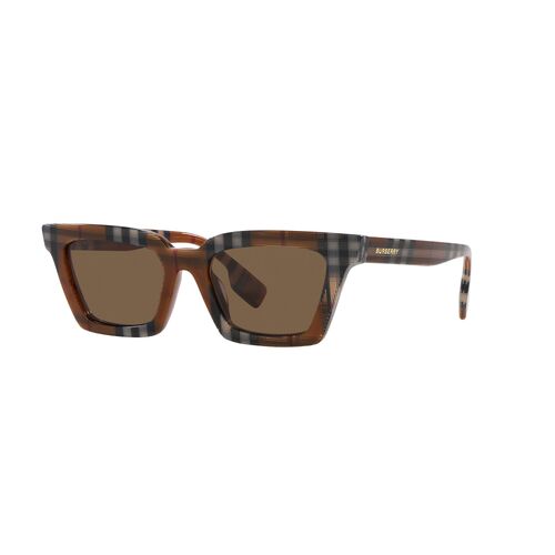 Burberry Briar BE4392U 396673-52 Brown Check / Dark Brown Lenses