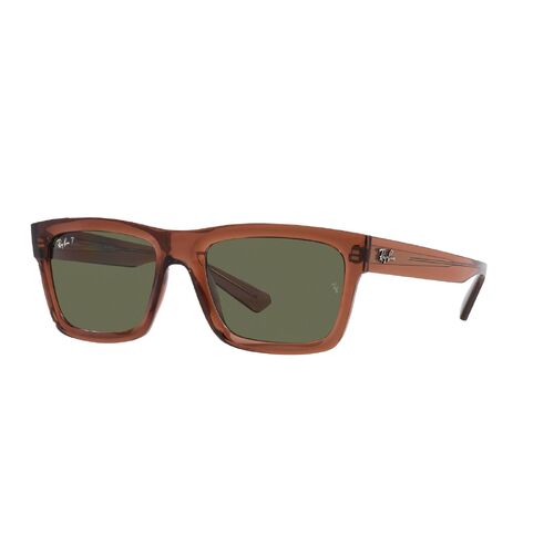 Ray-Ban RB4396 66789A-57 Warren Transparent Brown / Dark Green Polarised Lenses