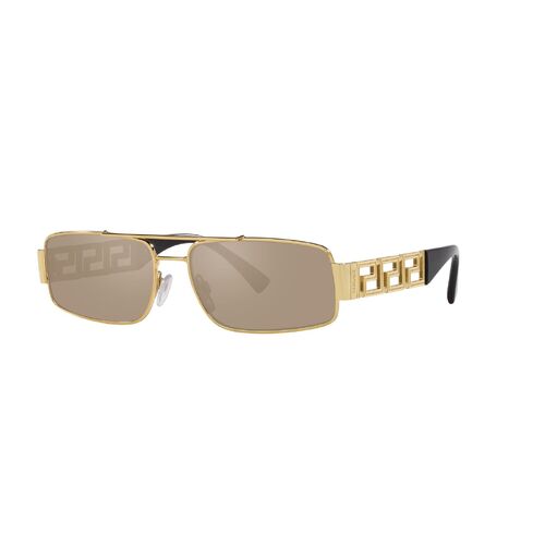 Versace VE2257 10025A-60 Gold / Light Brown Mirror Dark Gold Lenses