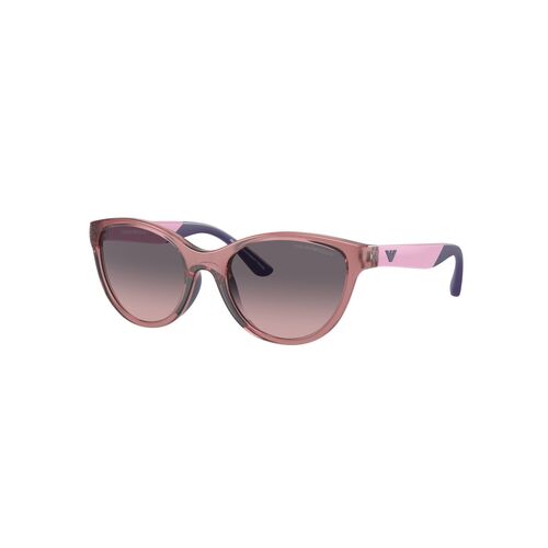 Emporio Armani Kids EK4003F 537646-48 Shiny Transparent Lilac / Pink Gradient Grey Lenses