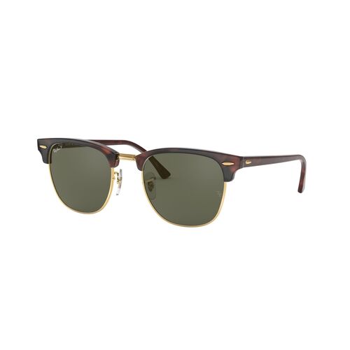Ray-Ban RB3016 990/58-55 Clubmaster Tortoise On Gold / Green Polarised Lenses