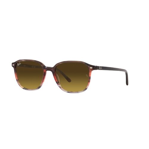 Ray-Ban RB2193 138085-55 Leonard Striped Brown & Red / Brown Lenses