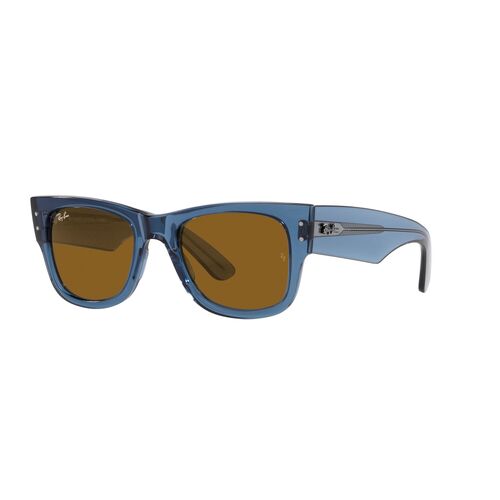 Ray-Ban RB0840S 668073-51 Mega Wayfarer Transparent Blue / Brown Lenses