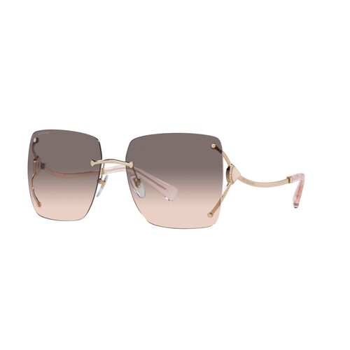 Bvlgari BV6190BD 278/3B-61 Pale Gold / Pink Gradient Grey Lenses