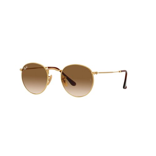 Ray-Ban RB3447 001/51-50 Round Metal Gold / Brown Lenses