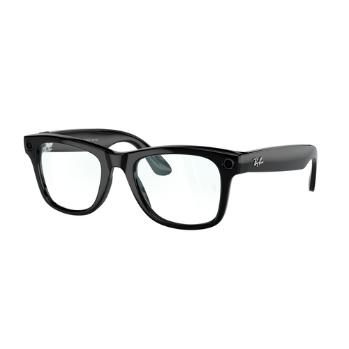 Ray-Ban Wearable x Meta Wayfarer RW4008 601/SB-53 Shiny Black / Clear Blue Light Lenses