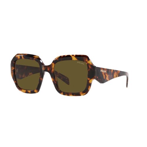 Prada PR28ZS 14L09Z-53 Sage w Honey Tortoise / Dark Brown Lenses