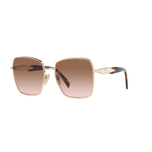 Prada PR64ZS ZVN0A6-57 Pale Gold / Brown Gradient Lenses