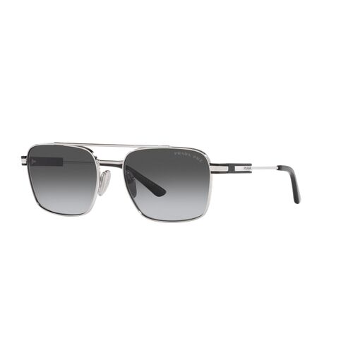 Prada PR67ZS 1BC5W1-56 Silver / Grey Gradient Polarised Lenses