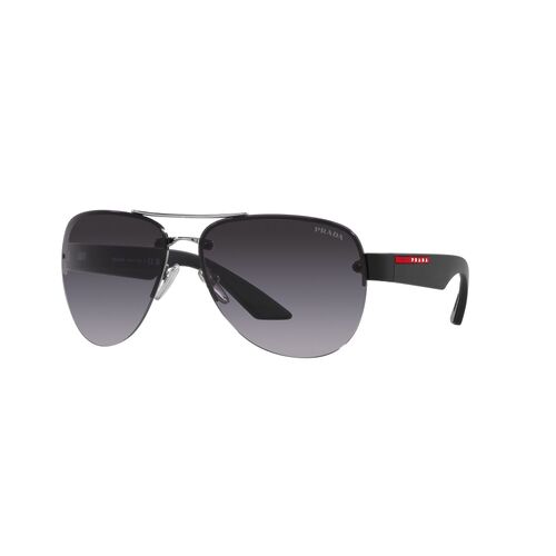 Prada Linea Rossa PS55YS 1BC09U-64 Silver / Grey Gradient Lenses