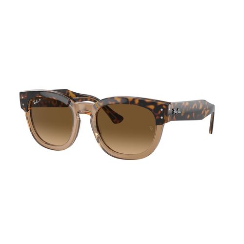 Ray-Ban RB0298S 1292M2-53 Mega Hawkeye Havana On Transparent Brown / Brown Polarised Lenses