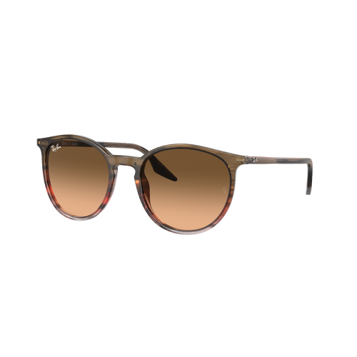 Ray-Ban RB2204 13953B-54 Striped Brown & Red / Pink Black Lenses