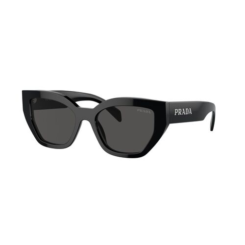 Prada PRA09S 1AB5S0-53 Black / Dark Grey Lenses