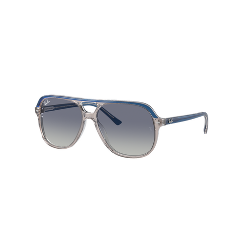 Ray-Ban Junior RJ9096S 71554L-52 Bill Top Dark Blue & Brown & Light Grey / Grey Blue Lenses