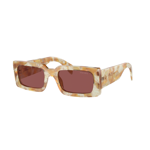 Prada PRA07S 19N08S-52 Desert Tortoise / Dark Violet Lenses