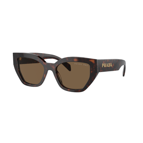 Prada PRA09S 16N5Y1-53 Briar Tortoise / Dark Brown Lenses