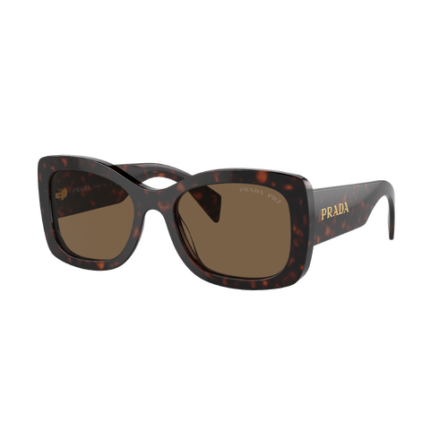 Prada PRA08S 16N5Y1-56 Briar Tortoise / Dark Brown Lenses