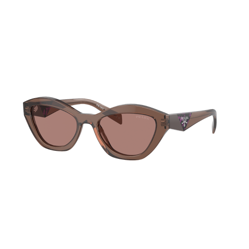 Prada PRA02S 17O60B-52 Transparent Brown / Light Brown Lenses