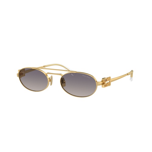 Miu Miu MU54ZS 5AK30C-53 Gold / Grey Gradient Mirror Lenses