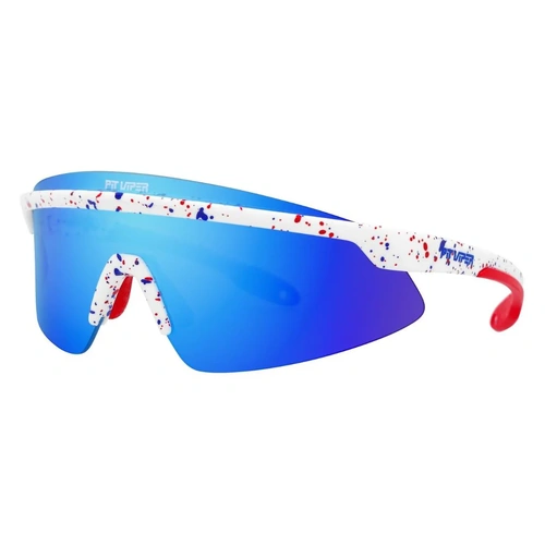 Pit Viper The Merika Skysurfer Red w White & Blue / Blue Mirror Polarised Lenses
