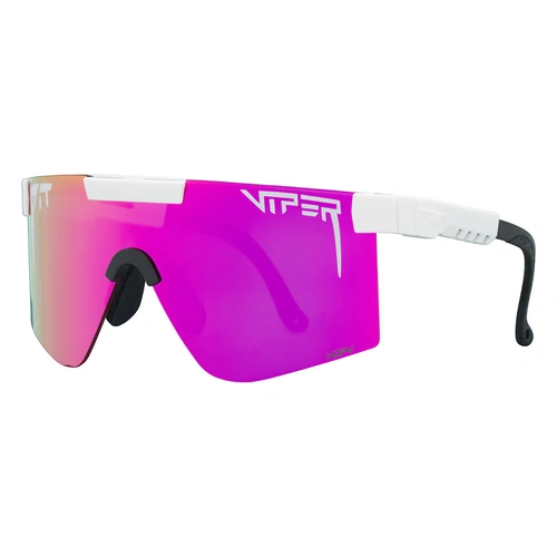 Pit Viper The Miami Nights Original Wide 2.0 White / Pink Mirror Polarised Lenses