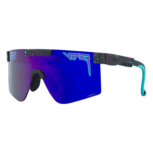 Pit Viper The Midnight Original Regular 2.0 Black w Blue Splatter / Purple Mirror Polarised Lenses