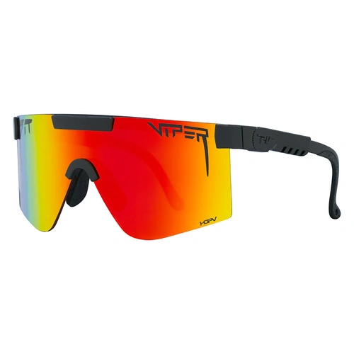 Pit Viper The Exec Original Wide 2.0 Black / Rainbow Mirror Polarised Lenses