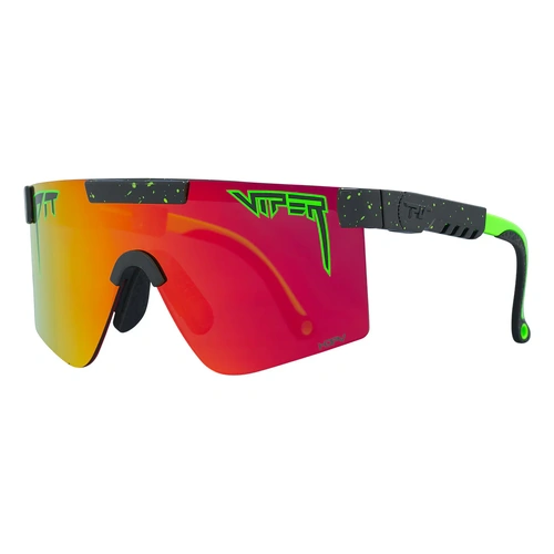 Pit Viper The Monster Bull Original Regular 2.0 Black w Green Splatter / Orange Mirror Polarised Lenses